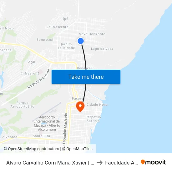 Álvaro Carvalho Com Maria Xavier | Sentido Leste to Faculdade Apoena map