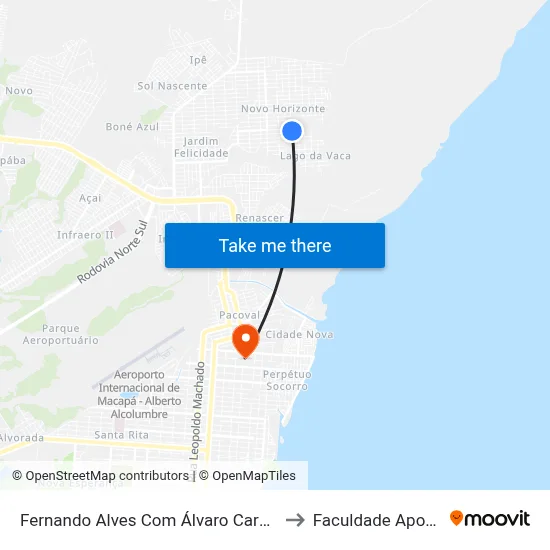 Fernando Alves Com Álvaro Carvalho to Faculdade Apoena map