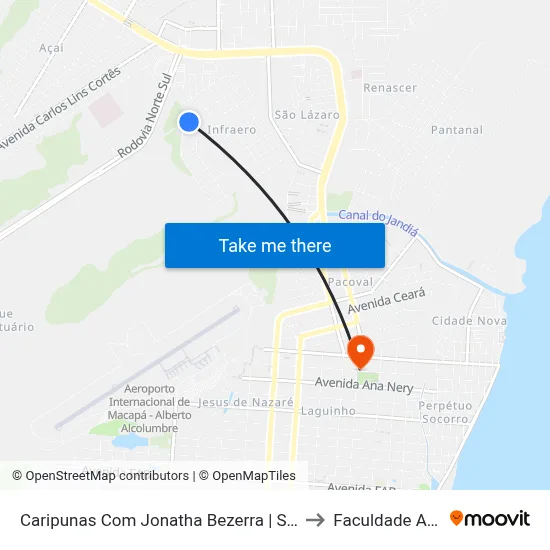 Caripunas Com Jonatha Bezerra | Sentido Leste to Faculdade Apoena map