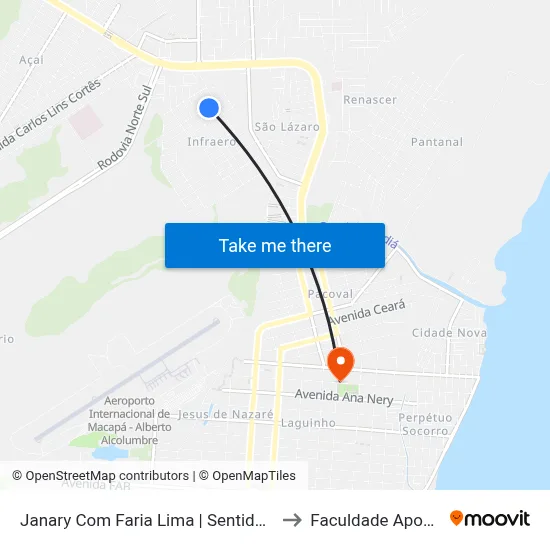 Janary Com Faria Lima | Sentido Sul to Faculdade Apoena map