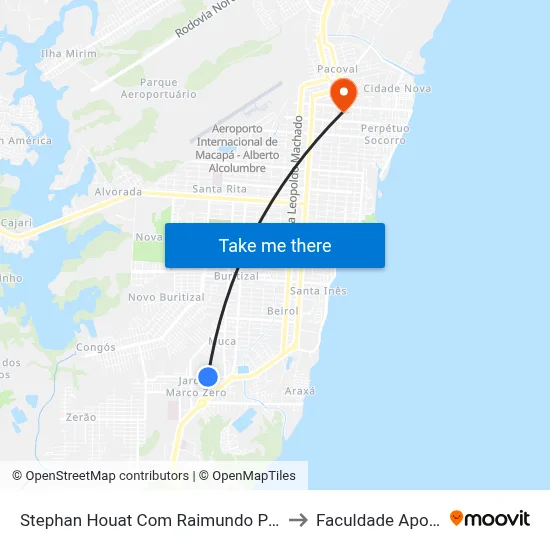 Stephan Houat Com Raimundo Pereira to Faculdade Apoena map