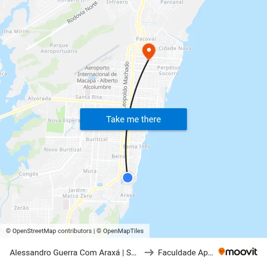 Alessandro Guerra Com Araxá | Sentido Sul to Faculdade Apoena map