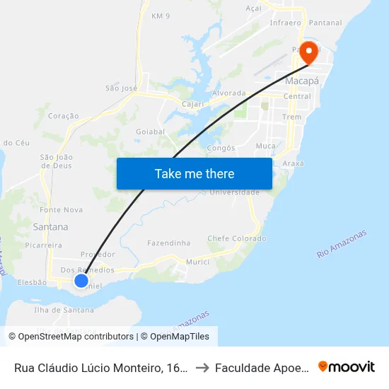 Rua Cláudio Lúcio Monteiro, 1677 to Faculdade Apoena map