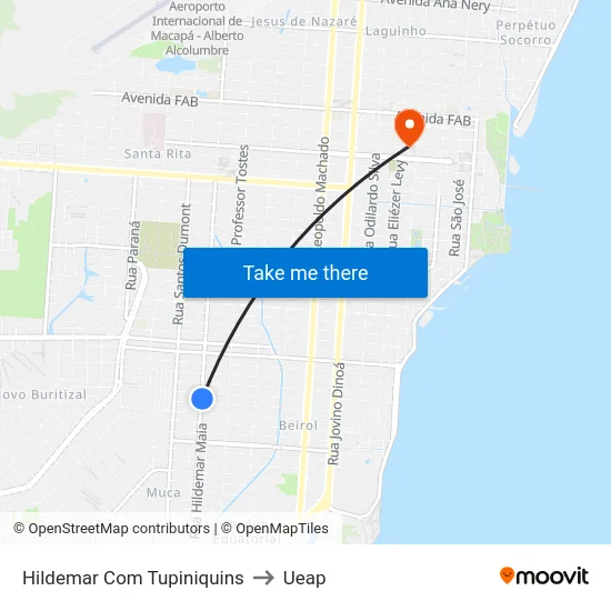 Hildemar Com Tupiniquins to Ueap map