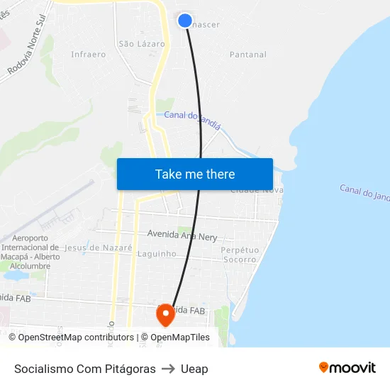 Socialismo Com Pitágoras to Ueap map