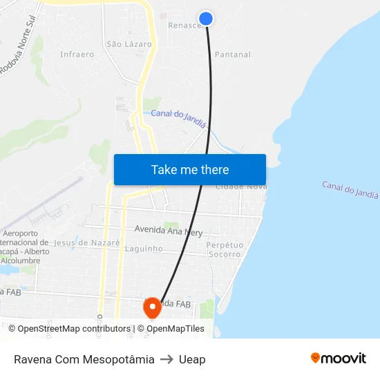 Ravena Com Mesopotâmia to Ueap map