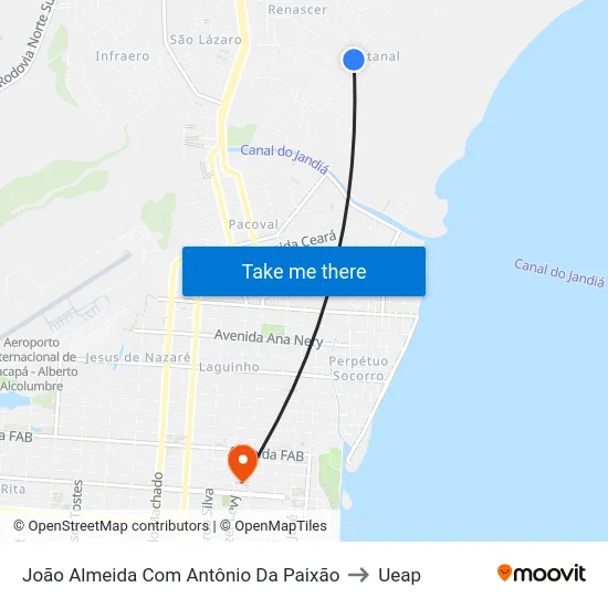 João Almeida Com Antônio Da Paixão to Ueap map