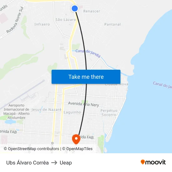 Ubs Álvaro Corrêa to Ueap map