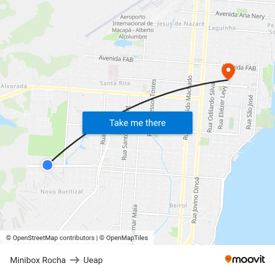Minibox Rocha to Ueap map