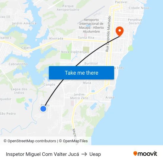 Inspetor Miguel Com Valter Jucá to Ueap map