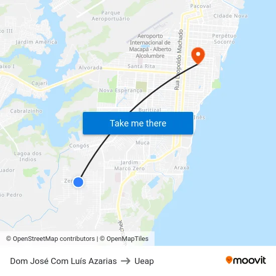 Dom José Com Luís Azarias to Ueap map