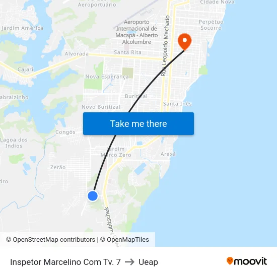 Inspetor Marcelino Com Tv. 7 to Ueap map