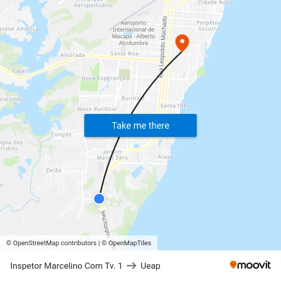 Inspetor Marcelino Com Tv. 1 to Ueap map