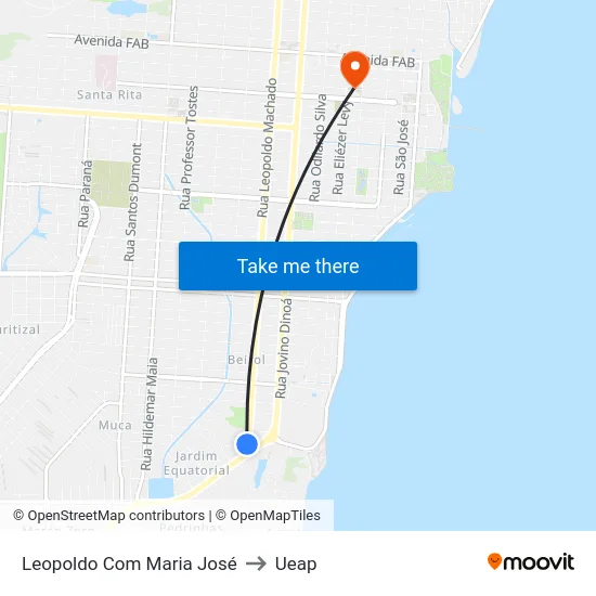 Leopoldo Com Maria José to Ueap map