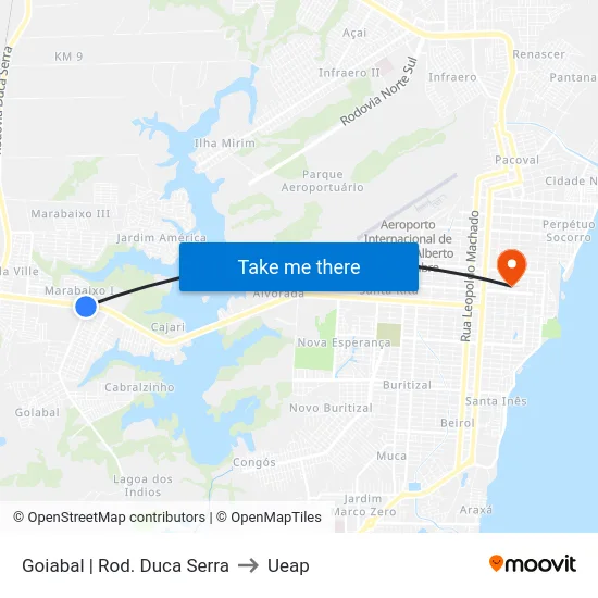 Goiabal | Rod. Duca Serra to Ueap map