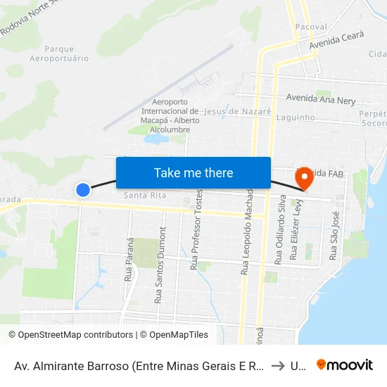 Av. Almirante Barroso (Entre Minas Gerais E Rio Grande Do Sul) to Ueap map