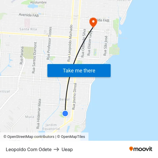 Leopoldo Com Odete to Ueap map
