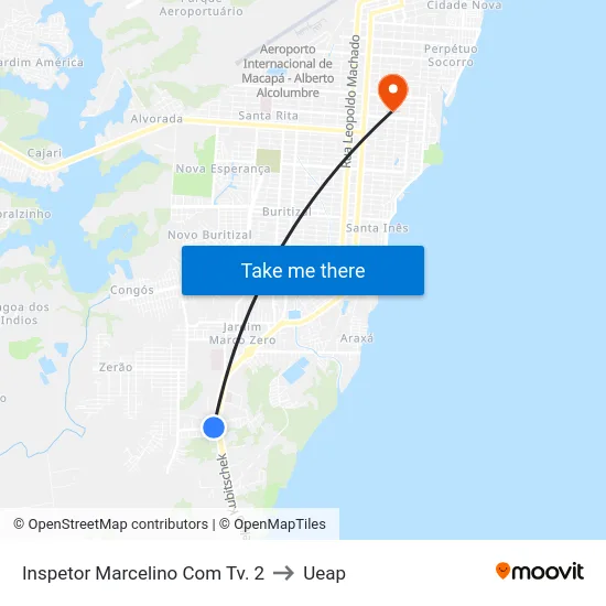 Inspetor Marcelino Com Tv. 2 to Ueap map