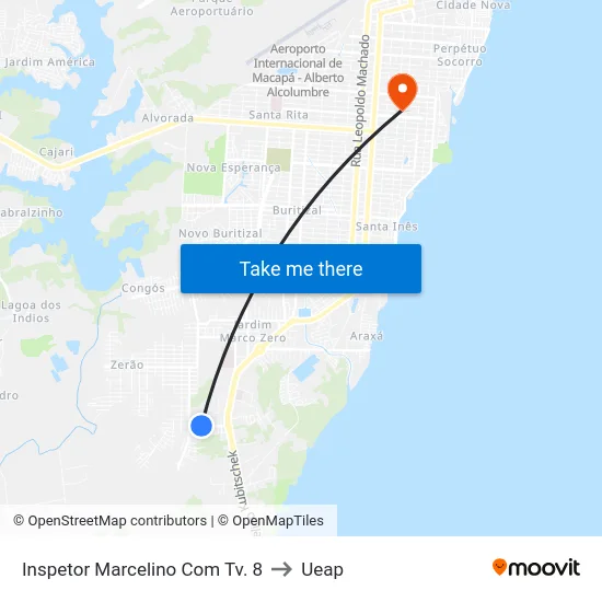 Inspetor Marcelino Com Tv. 8 to Ueap map