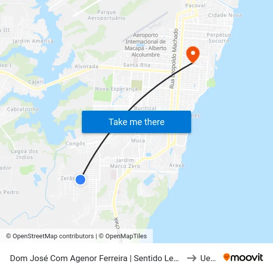 Dom José Com Agenor Ferreira | Sentido Leste to Ueap map