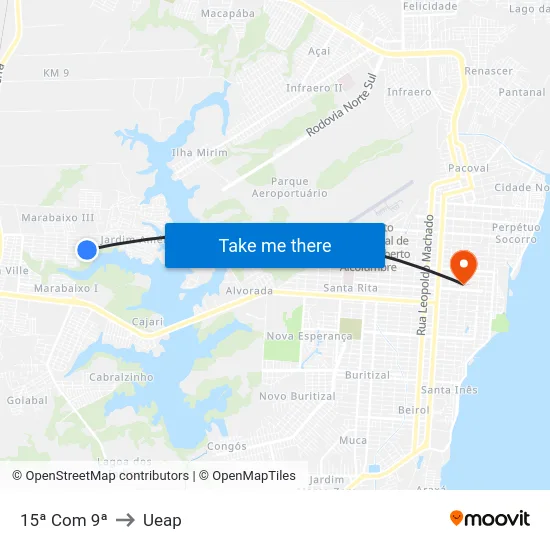 15ª Com 9ª to Ueap map