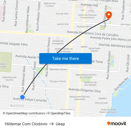 Hildemar Com Clodóvio to Ueap map