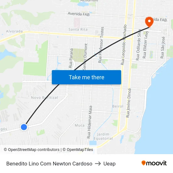 Benedito Lino Com Newton Cardoso to Ueap map