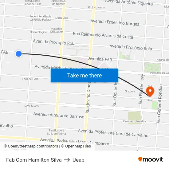 Fab Com Hamilton Silva to Ueap map