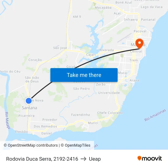 Rodovia Duca Serra, 2192-2416 to Ueap map