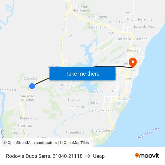 Rodovia Duca Serra, 21040-21118 to Ueap map