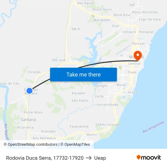 Rodovia Duca Serra, 17732-17920 to Ueap map