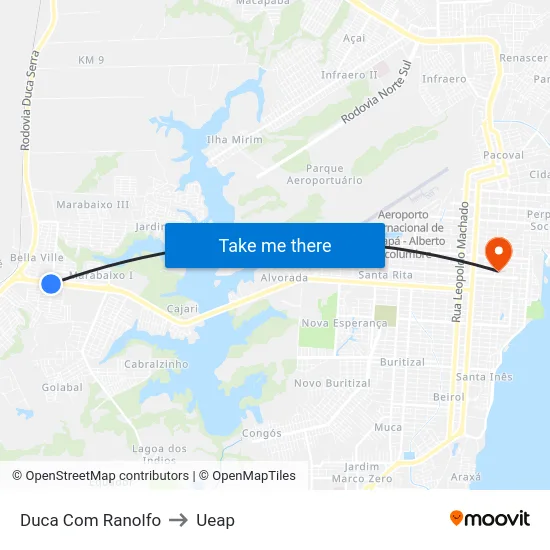 Duca Com Ranolfo to Ueap map