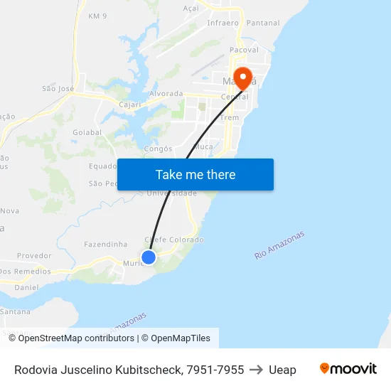 Rodovia Juscelino Kubitscheck, 7951-7955 to Ueap map