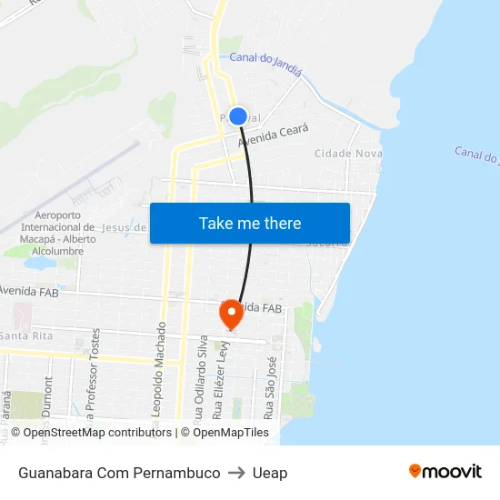 Guanabara Com Pernambuco to Ueap map