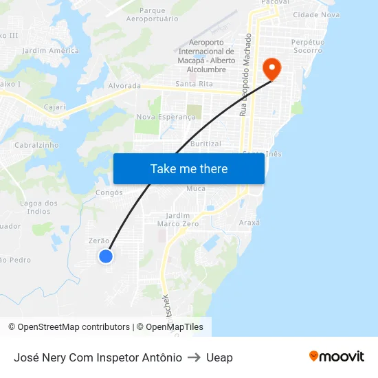 José Nery Com Inspetor Antônio to Ueap map