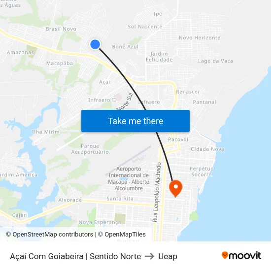 Açaí Com Goiabeira | Sentido Norte to Ueap map