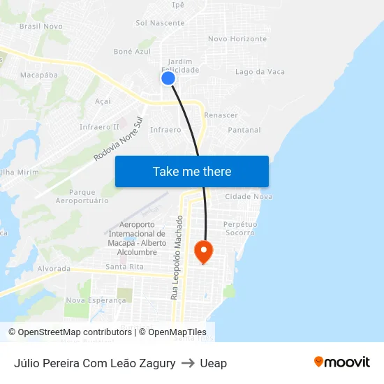 Júlio Pereira Com Leão Zagury to Ueap map