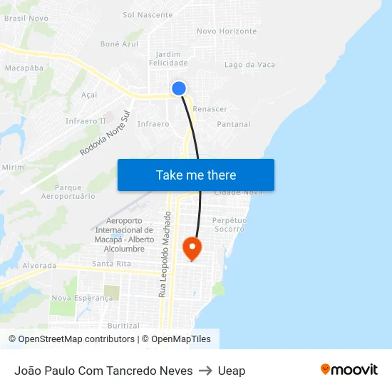 João Paulo Com Tancredo Neves to Ueap map