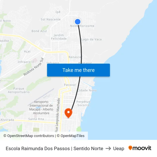 Escola Raimunda Dos Passos | Sentido Norte to Ueap map