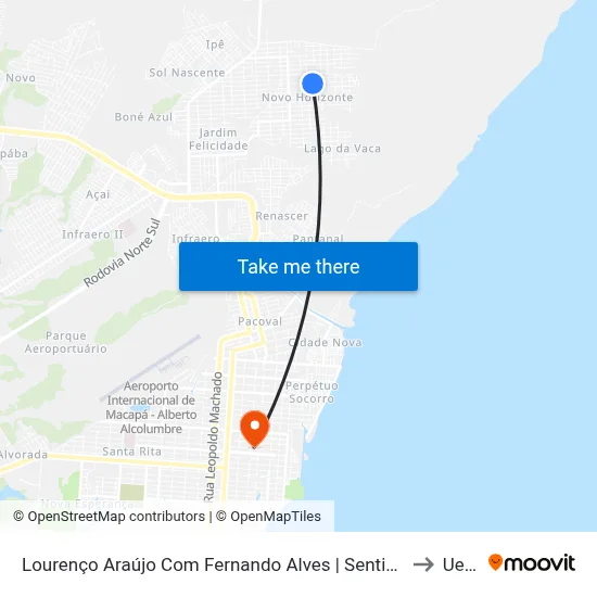Lourenço Araújo Com Fernando Alves | Sentido Leste to Ueap map