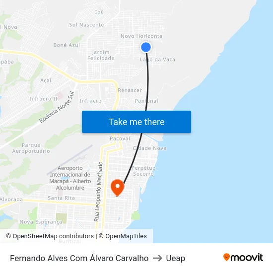 Fernando Alves Com Álvaro Carvalho to Ueap map
