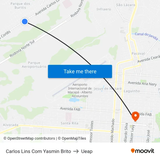 Carlos Lins Com Yasmin Brito to Ueap map