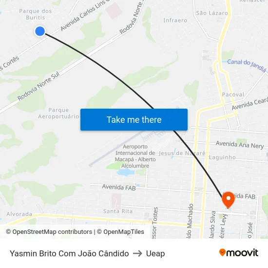 Yasmin Brito Com João Cândido to Ueap map