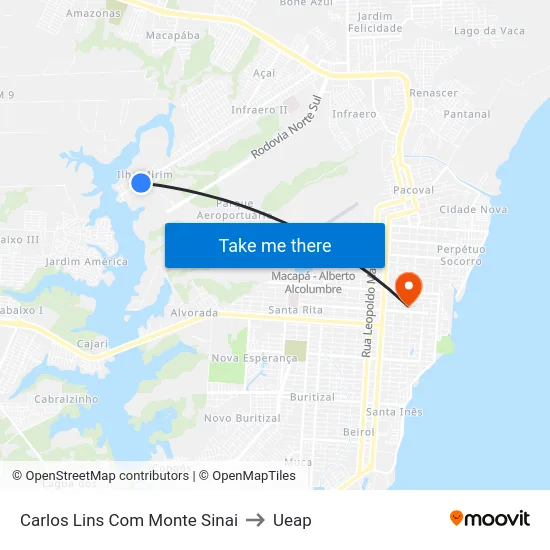 Carlos Lins Com Monte Sinai to Ueap map