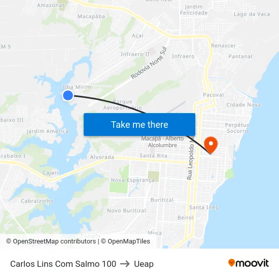 Carlos Lins Com Salmo 100 to Ueap map
