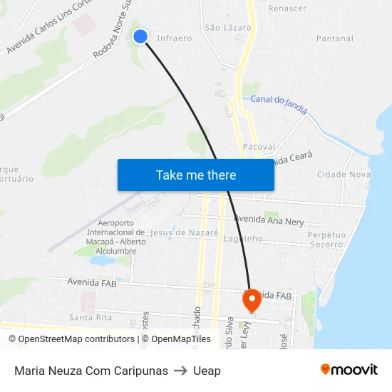 Maria Neuza Com Caripunas to Ueap map