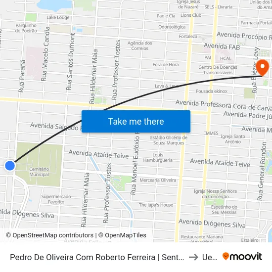 Pedro De Oliveira Com Roberto Ferreira | Sentido Oeste to Ueap map