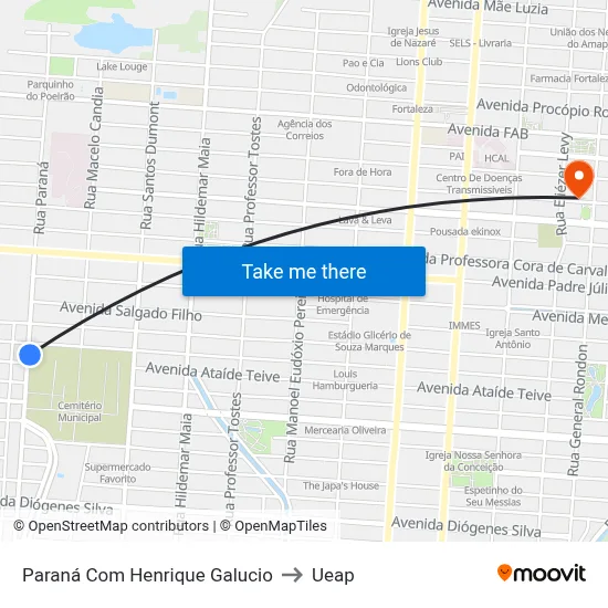 Paraná Com Henrique Galucio to Ueap map