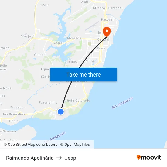 Raimunda Apolinária to Ueap map