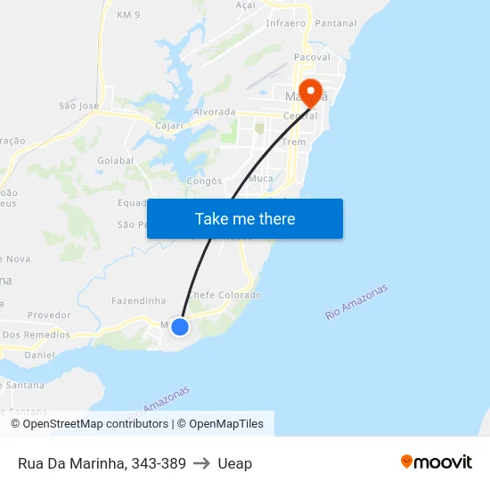 Rua Da Marinha, 343-389 to Ueap map